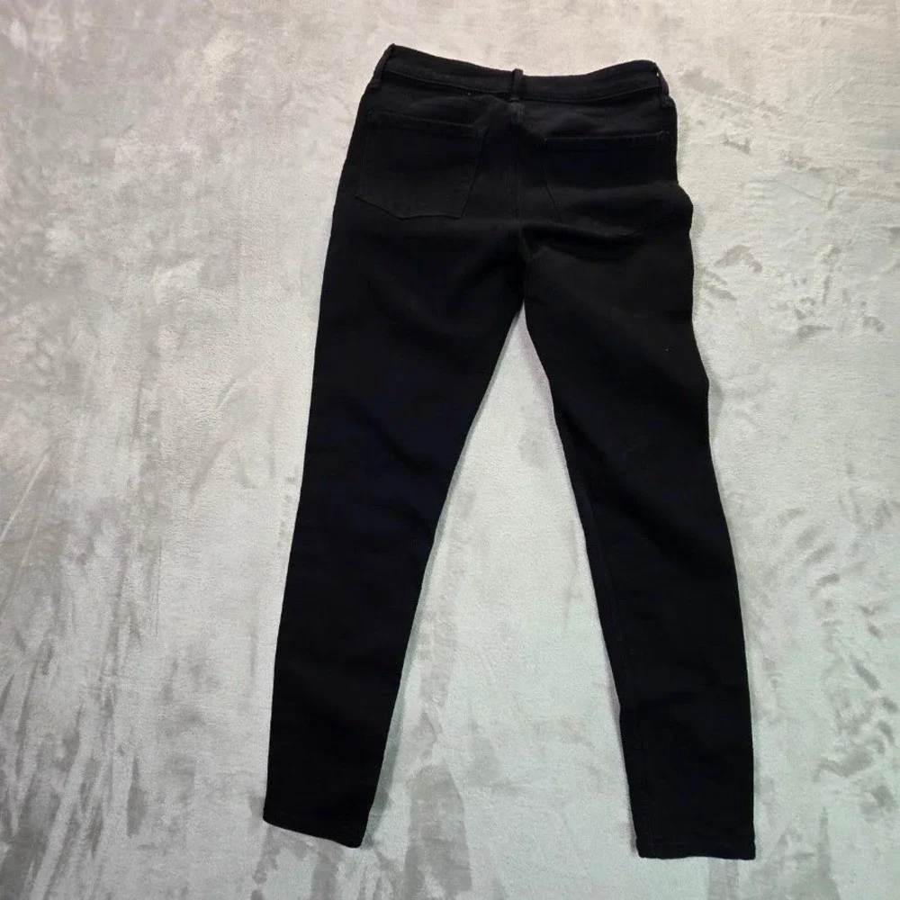 Old Navy Rockstar Super Skinny Jeans Black Mid-Rise Stretch Denim Womens 8